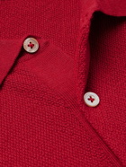 Aspesi - Slim-Fit Wool Polo Shirt - Red