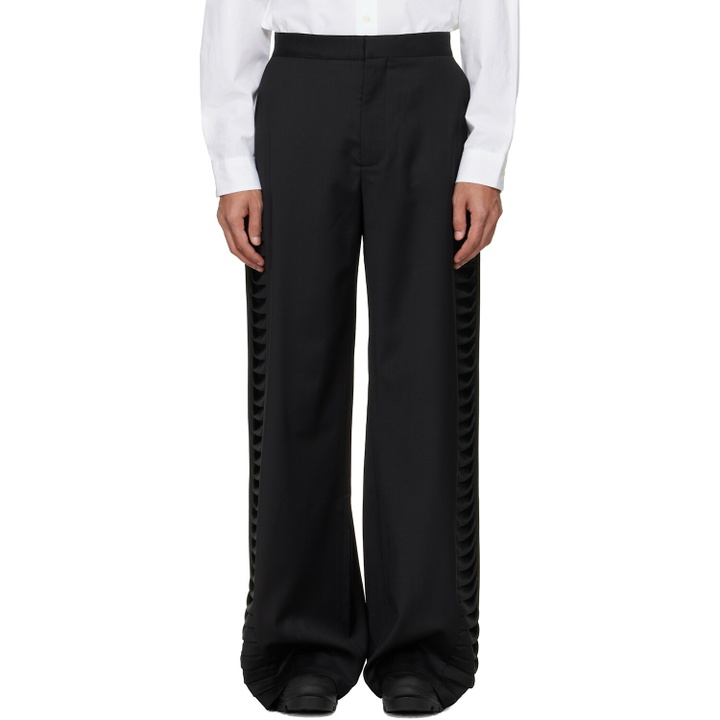 Photo: HELIOT EMIL Black Vibraxis Tailoring Trousers