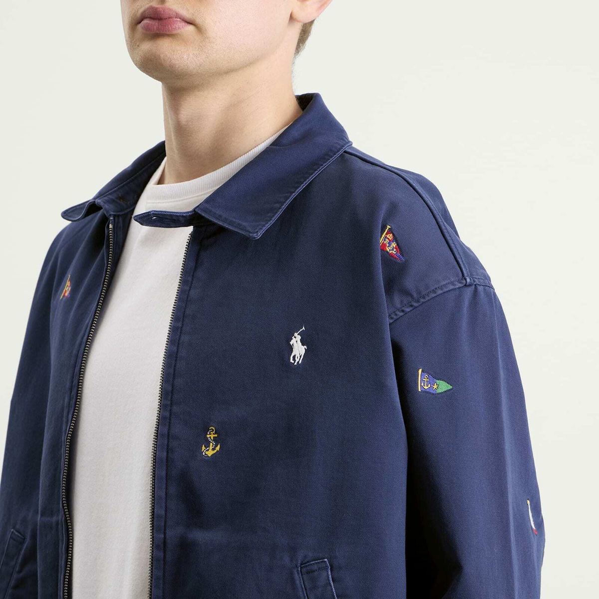 Polo Ralph Lauren Men's Flag Windbreaker Jacket in Navy