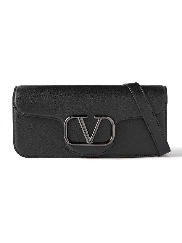 Photo: Valentino - Valentino Garavani Logo-Embellished Leather Messenger Bag
