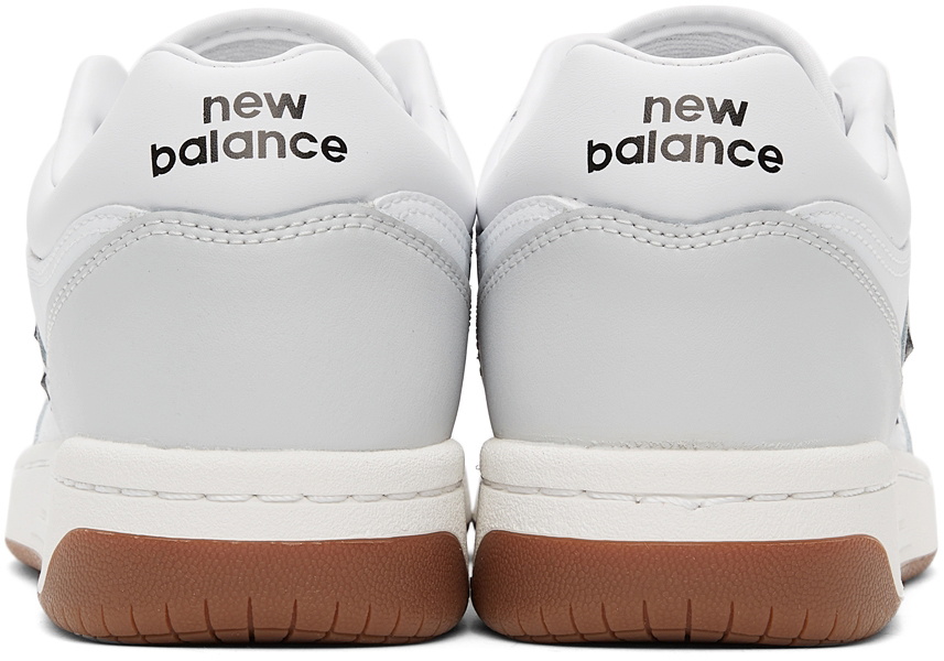 New Balance White & Grey BB480 Sneakers New Balance