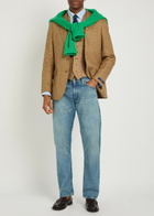 Polo Ralph Lauren Checked Linen-blend Waistcoat Camel