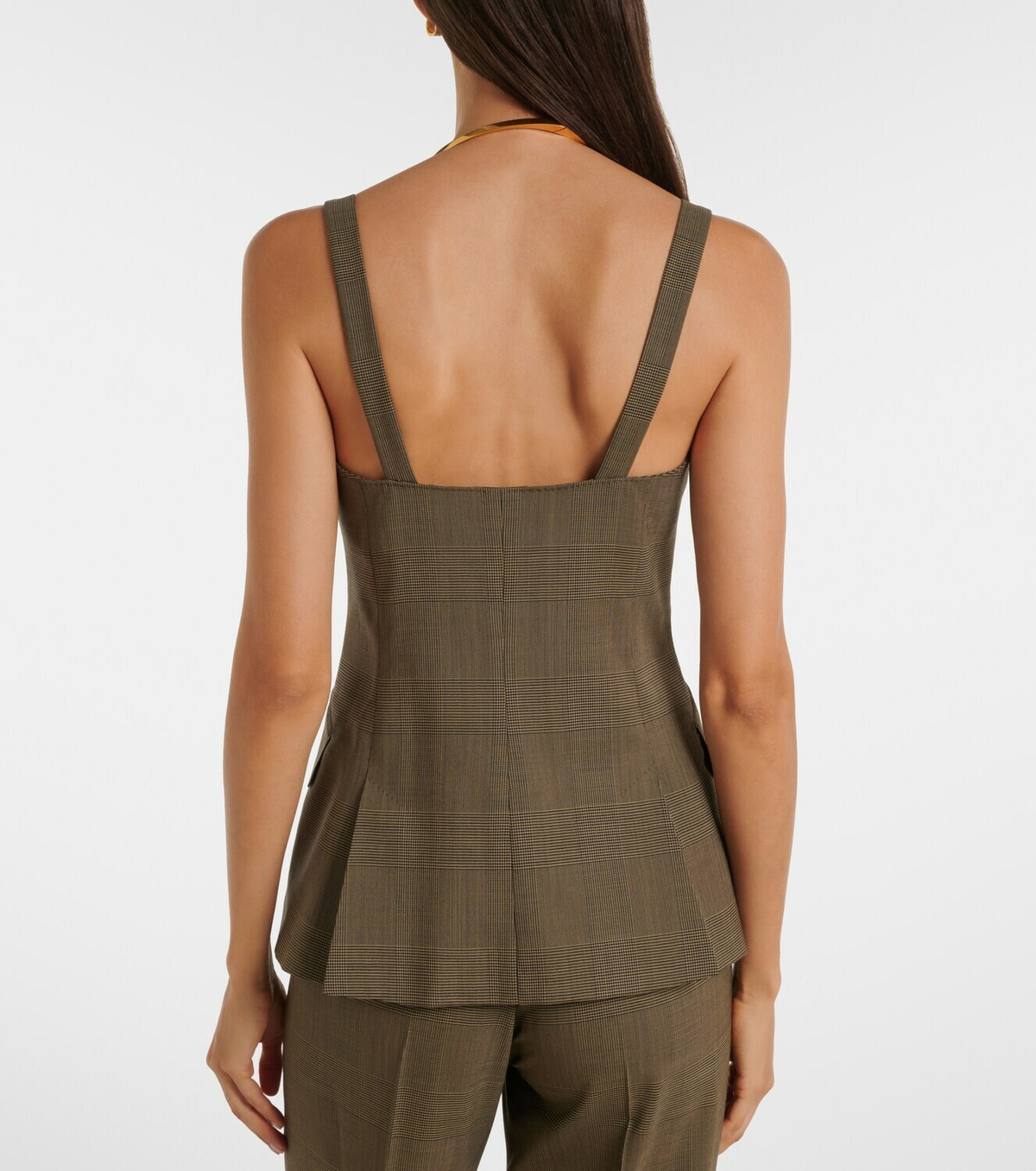 Max Mara Plaid virgin wool top
