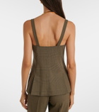 Max Mara Plaid virgin wool top