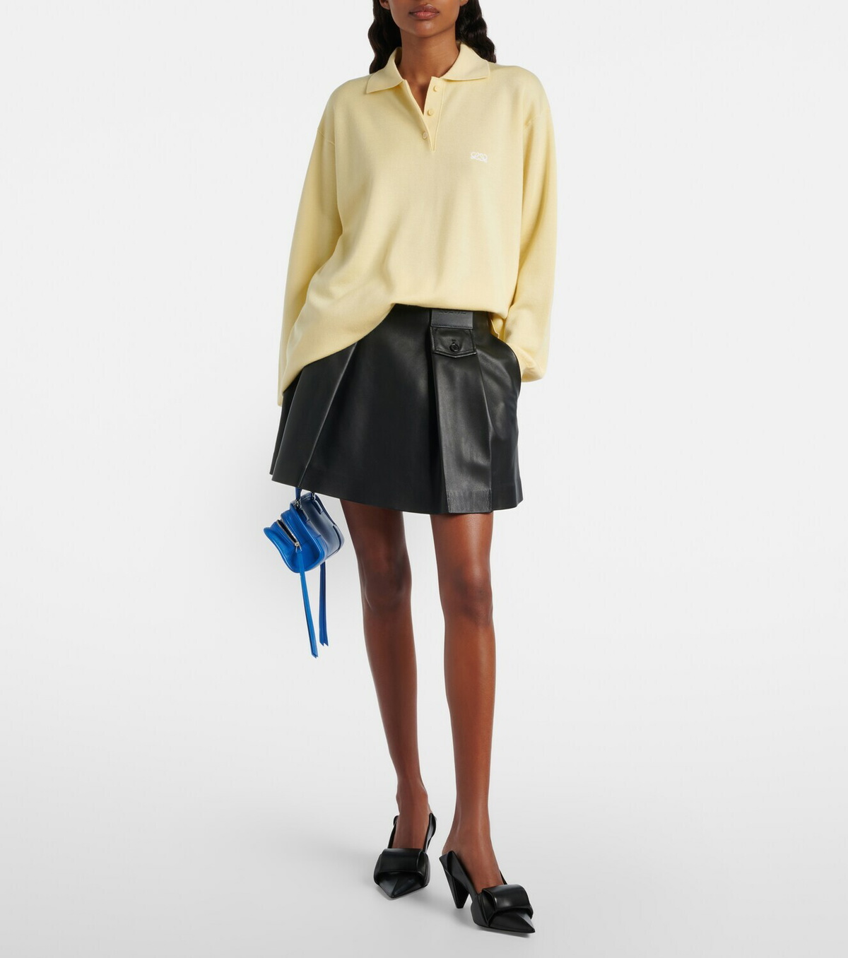 Loewe Double L cashmere and silk-blend polo sweater