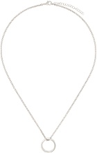 MM6 Maison Margiela Silver Numeric Minimal Signature Pendant Ring Necklace