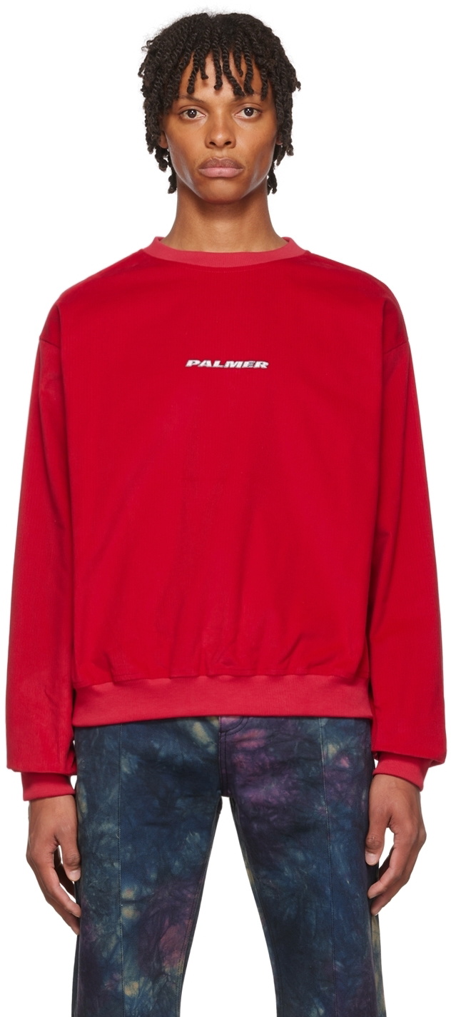 PALMER Red Cotton Sweatshirt