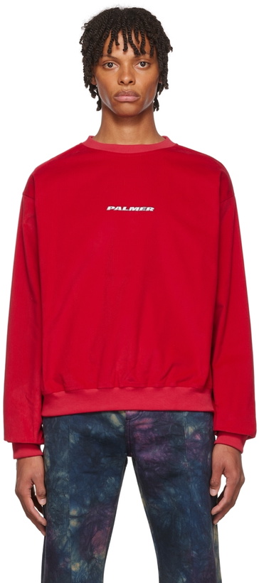 Photo: PALMER Red Cotton Sweatshirt
