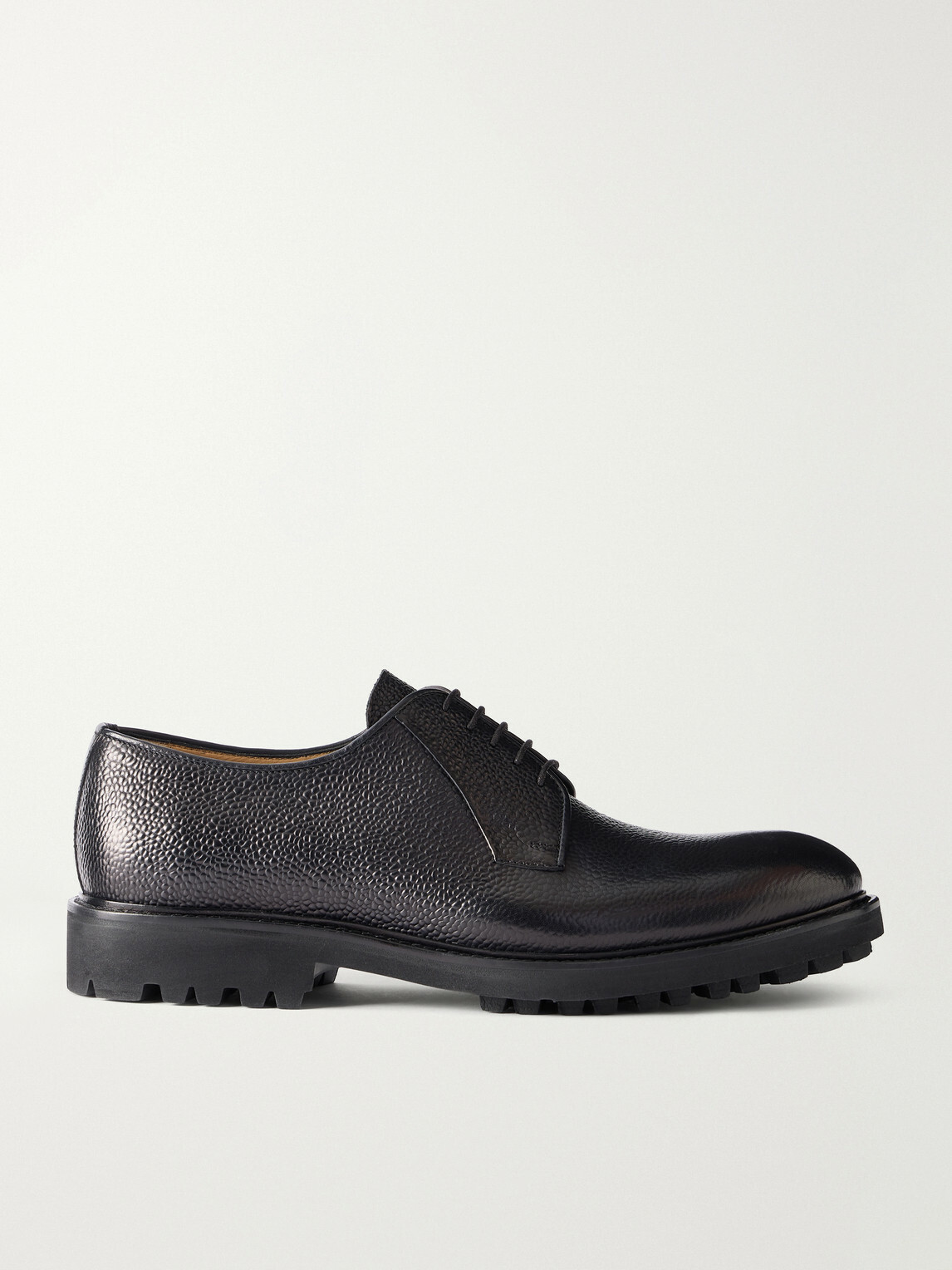 Mr P. - Full-Grain Leather Derby Shoes - Black
