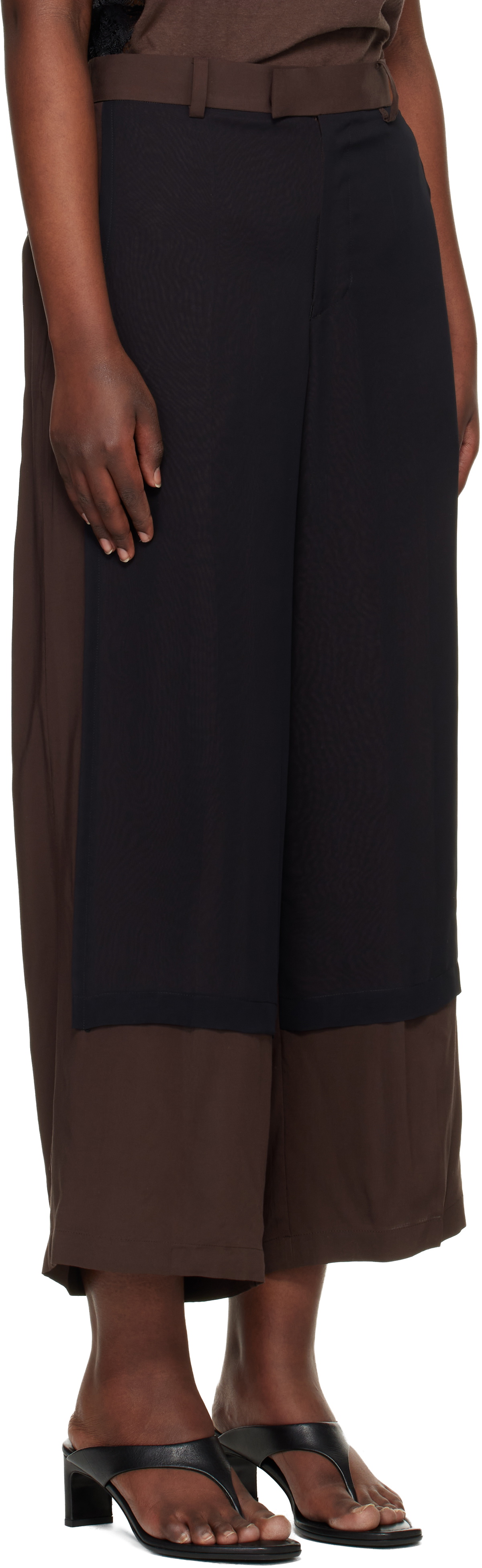 UNDERCOVER Brown & Black UP1F1510-2 Trousers