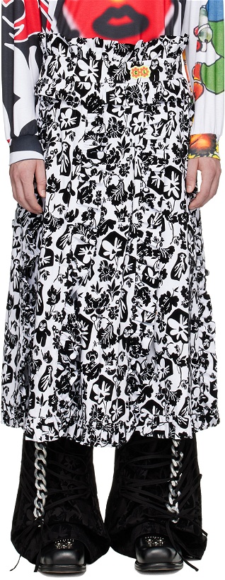 Photo: Chopova Lowena Black & White Wallpaper Midi Skirt