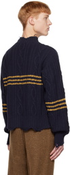 Schnayderman's Navy Cropped Sweater
