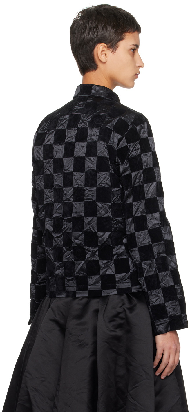 Black Comme des Garçons Black Checkered Jacket