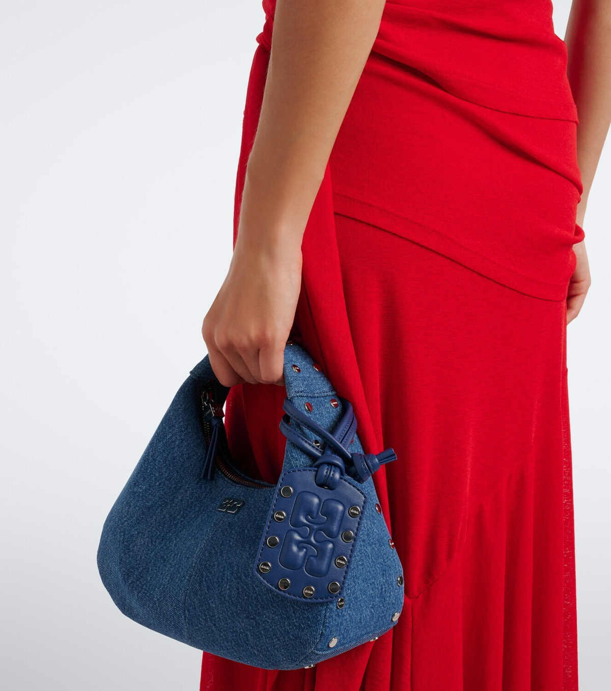 Ganni Mini denim tote bag