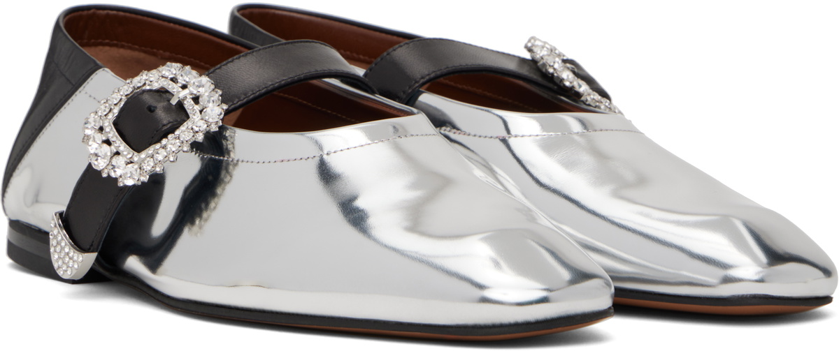 Wales Bonner Silver Glide Ballerina Flats