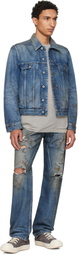 Rick Owens DRKSHDW Blue Temple Kurdt Jeans