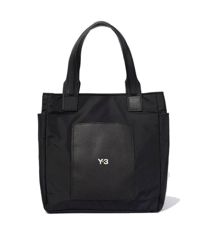Photo: Y-3 Lux leather-trimmed tote bag