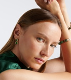 Octavia Elizabeth Nesting Gem 18kt gold drop earrings with emeralds