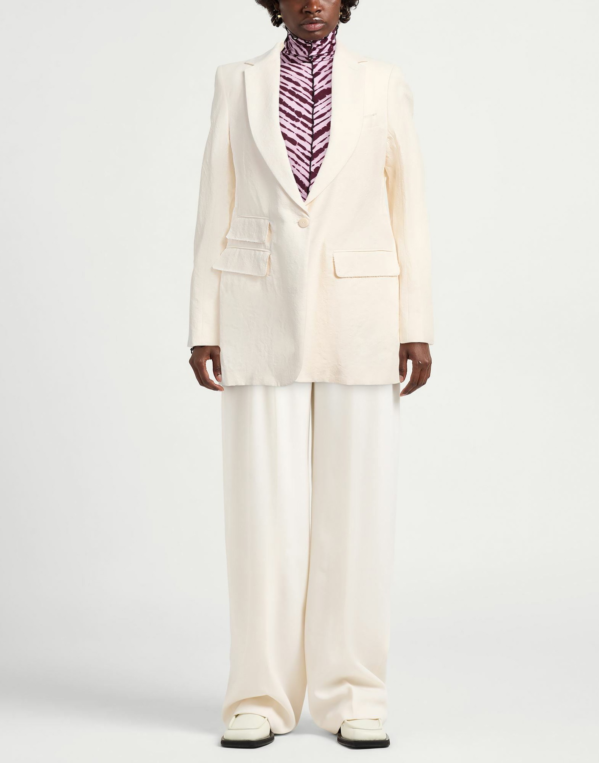 Isabel Benenato Womens Blazer Ivory