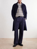 Kiton - Striped Wool and Cashmere-Blend Sweater - Gray