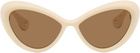 Jean Paul Gaultier SSENSE Exclusive Beige 'The Parisian Cat' Sunglasses