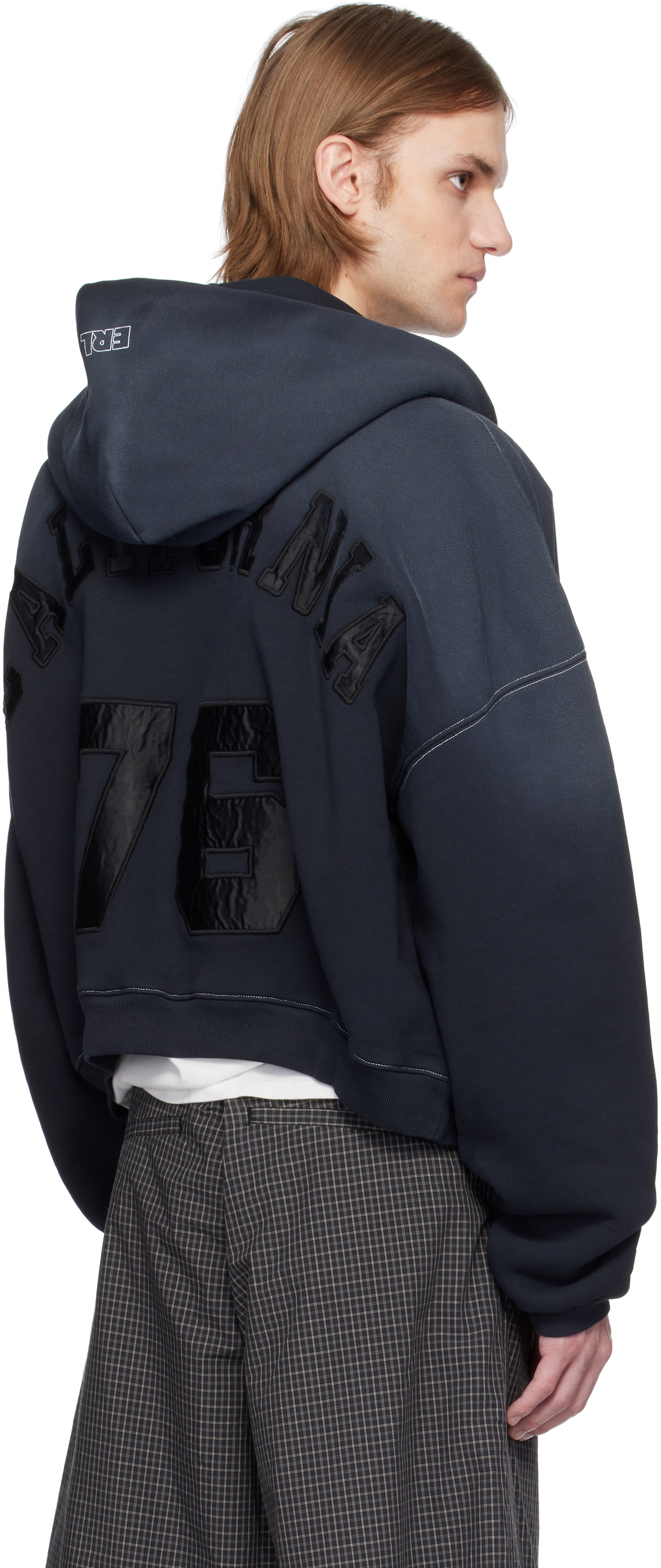 トップス 25aw ERL panelled hoodie ERL Pink Paneled Hoodie ERL