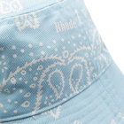 Rhude Men's Bandana Canvas Bucket Hat in Blue/White