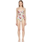 Dolce and Gabbana Multicolor Floral Print Swimsuit