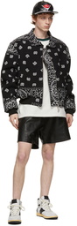 Rhude Black Lambskin Ciesta Shorts