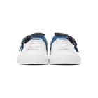 Givenchy White and Blue Strap Urban Knot Sneakers