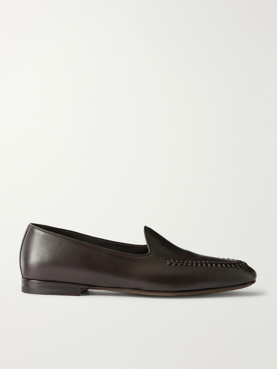 Manolo Blahnik - Brera Leather Loafers - Brown