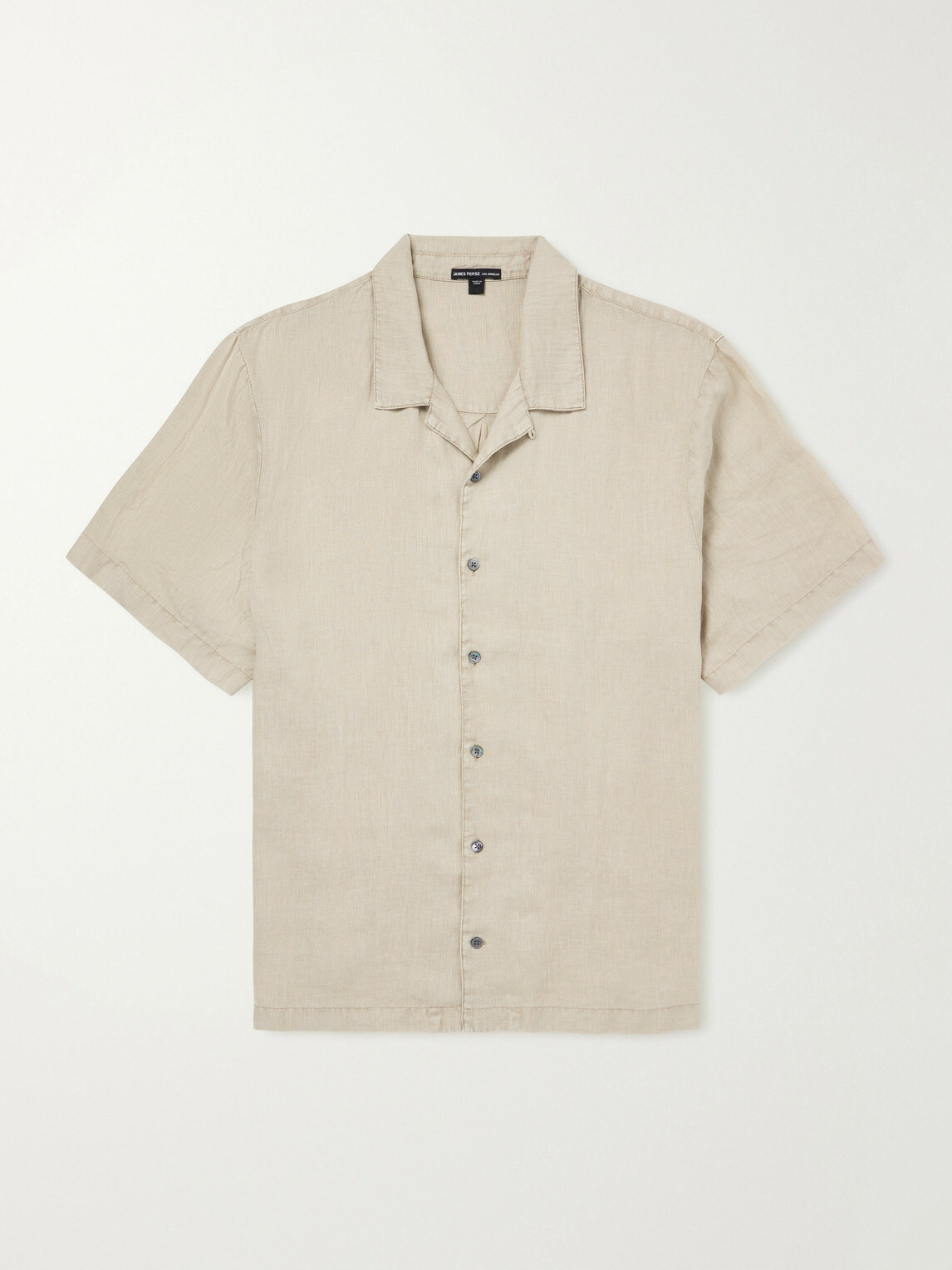 James Perse - Convertible-Collar Linen Shirt - Neutrals