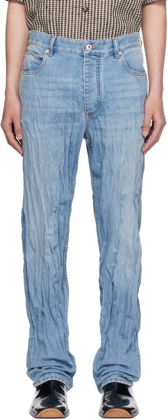 Photo: Bottega Veneta Blue Crushed Jeans