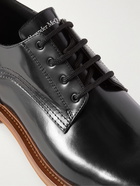 Alexander McQueen - Glossed-Leather Derby Shoes - Black