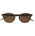 Bottega Veneta - Round-Frame Coated-Aluminium and Acetate Sunglasses - Men - Black