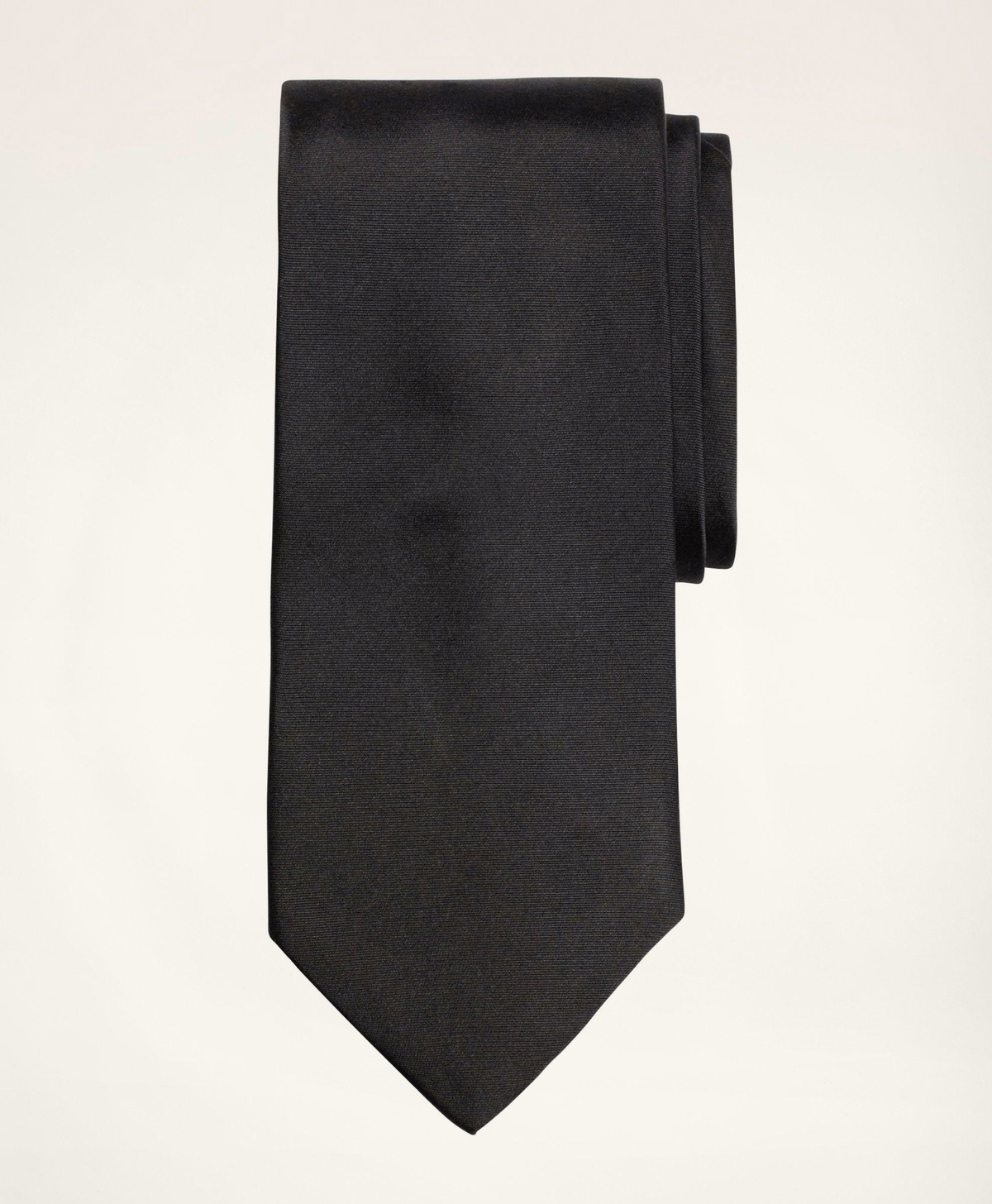 Brooks Brothers Men's Formal Silk Satin Tie | Black