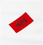 424 - Logo-Embroidered Cotton-Jersey T-Shirt - White