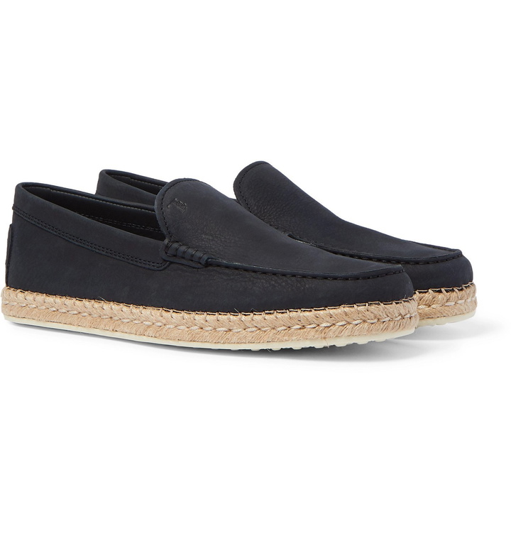 Photo: Tod's - Nubuck Loafer Espadrilles - Blue