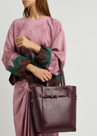 Givenchy Voyou Small Leather Tote - Burgundy - One Size