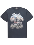 Rhude - Printed Cotton-Jersey T-Shirt - Blue