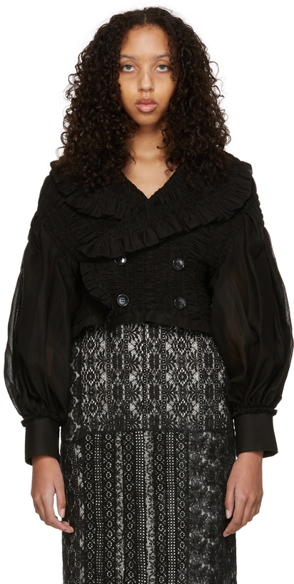 Photo: Tricot Comme des Garçons Black Cotton Jacket