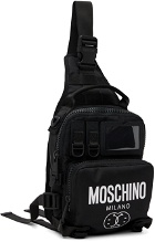 Moschino Black Smiley Double Smiley Crossbody Bag