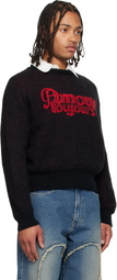 Carne Bollente Black & Red Fuzzy Love Sweater