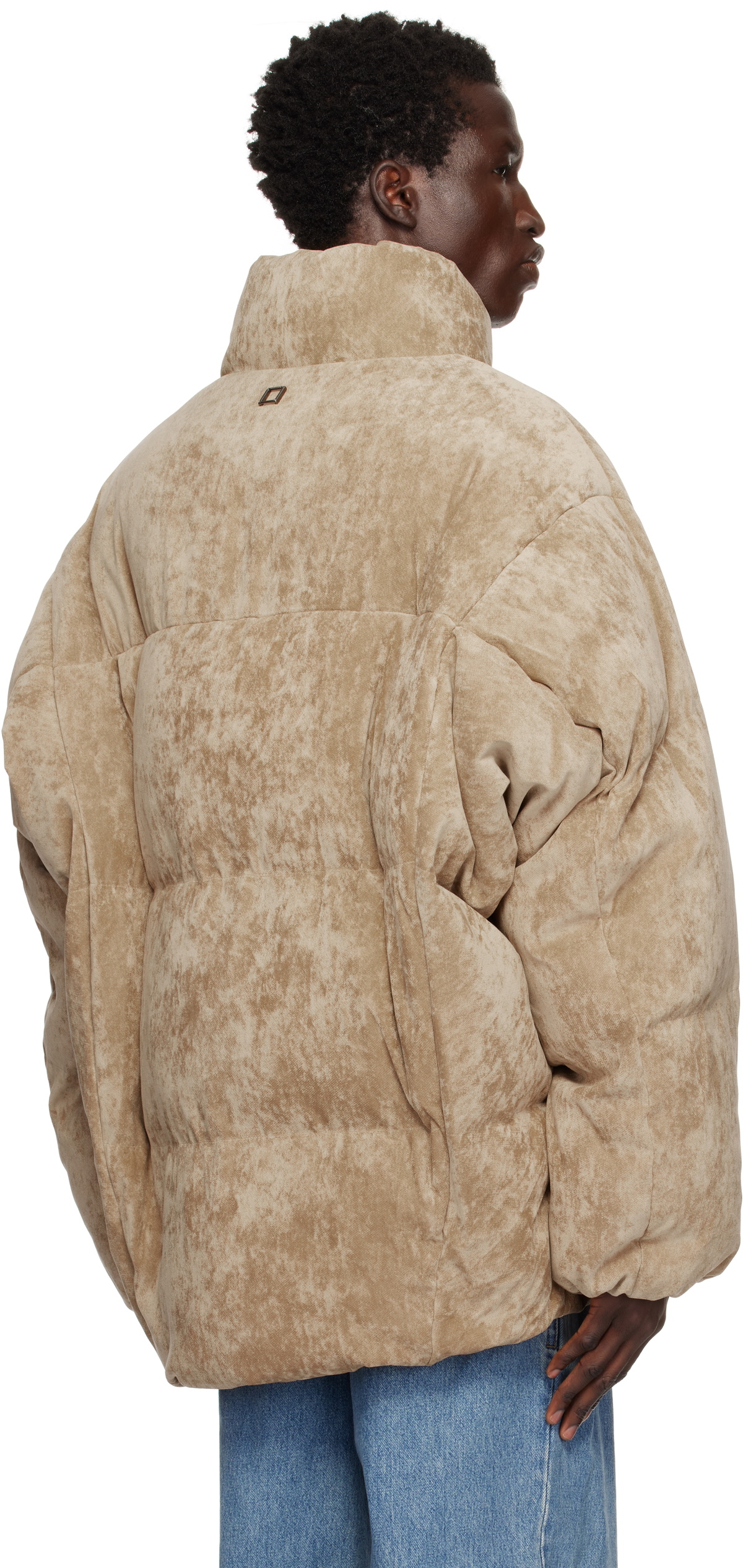 WOOYOUNGMI Beige Velvet Down Jacket