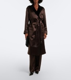 Tom Ford Silk satin wrap coat