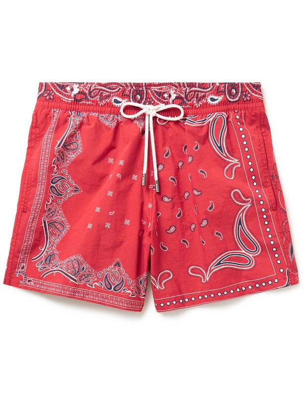 Photo: Etro - Mid-Length Paisley-Print Swim Shorts - Red