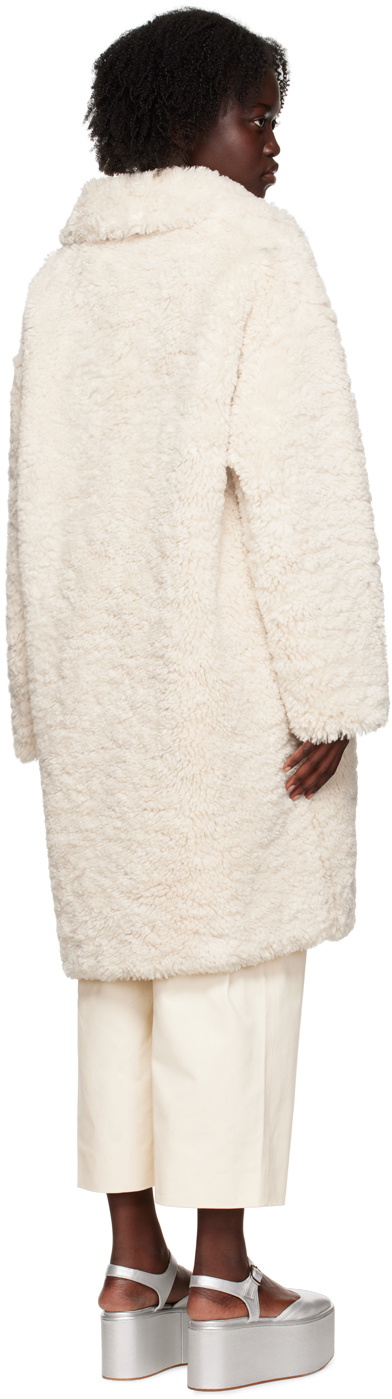 Stand Studio Off-White Anika Faux-Fur Coat