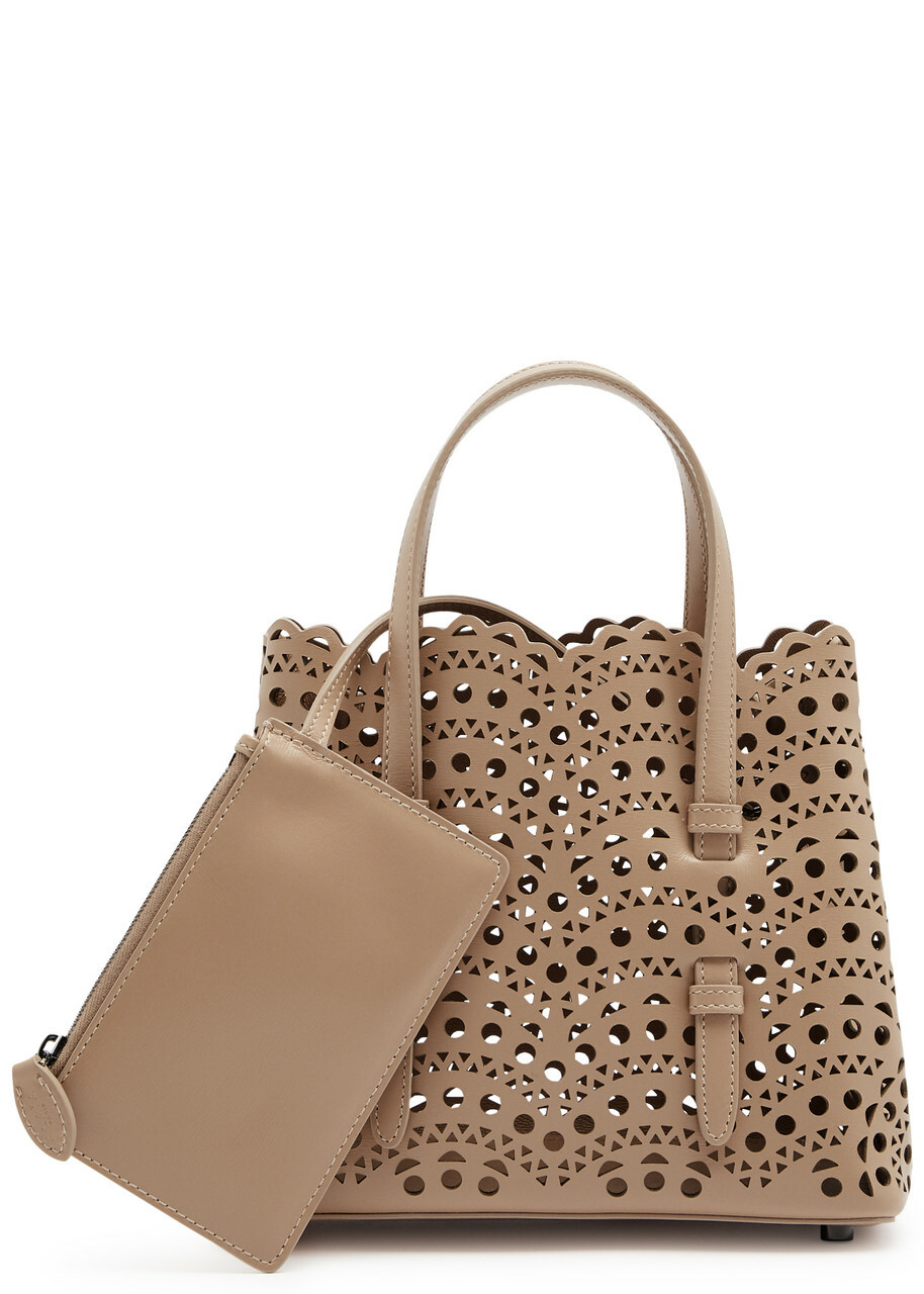 Alaïa Mina 20 Laser-cut Leather top Handle bag - Sand - One Size