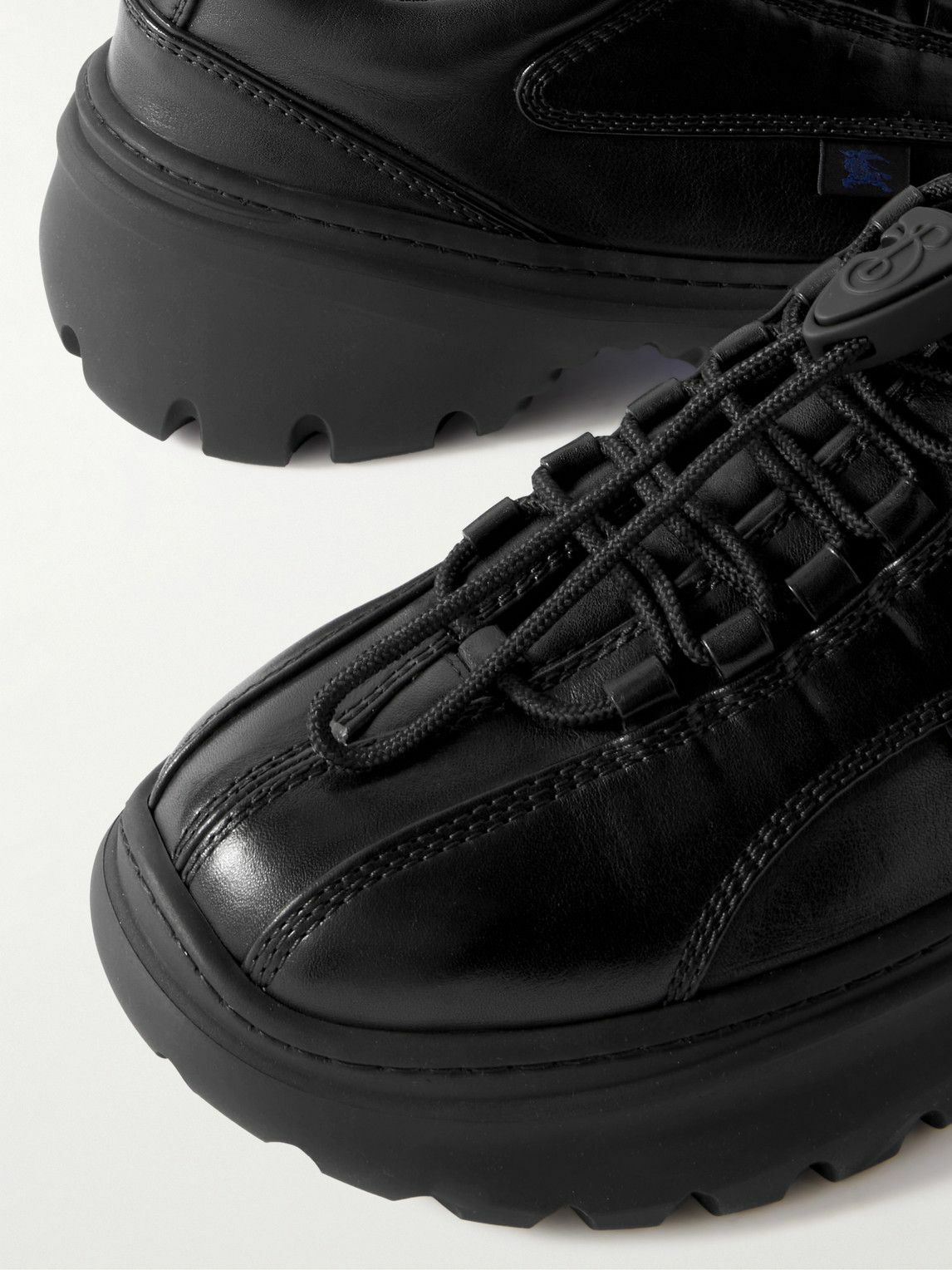 Burberry - Leather Sneakers - Black