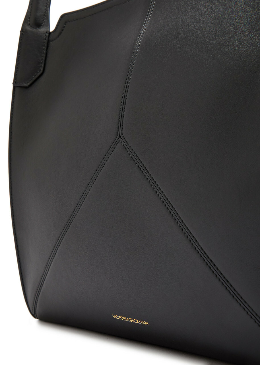 Victoria Beckham Victoria Small Panelled Leather Tote - Black - One Size
